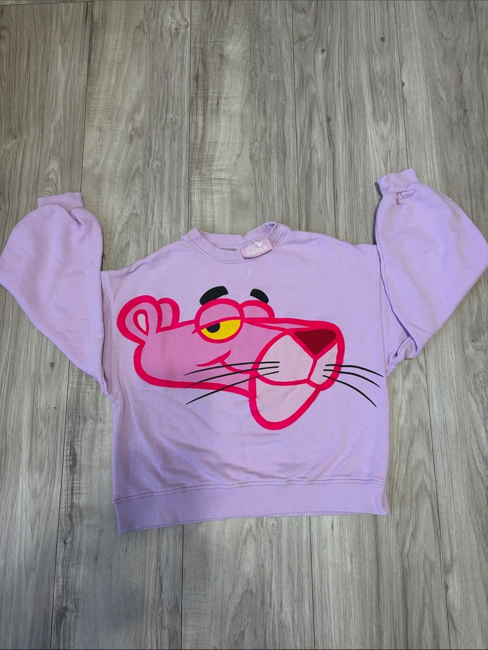 Kids Lavender Pink Panther Graphic Sweatshirt